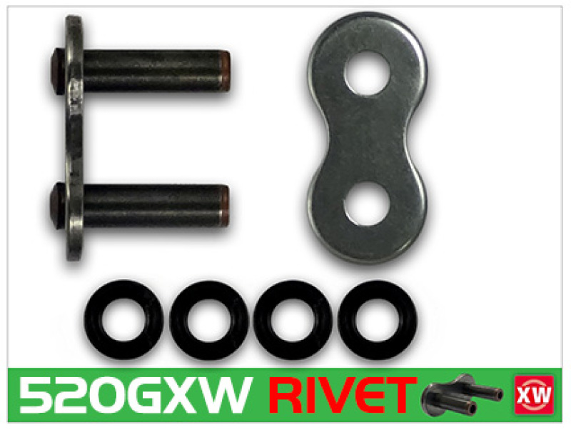 RK Chain 520GXW Rivet Link - Natural - Click Image to Close