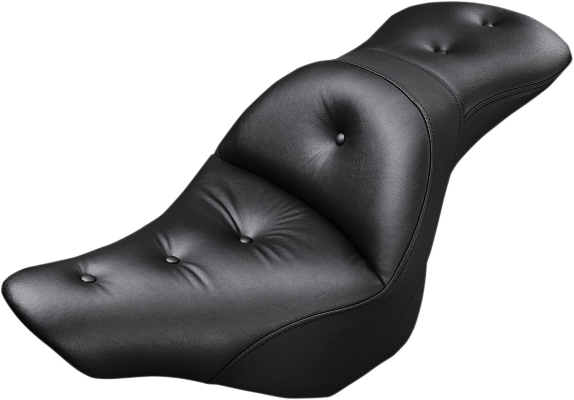 Explorer RS Pillow 2-Up Seat - Black - For 13-17 Harley FXSB - Click Image to Close