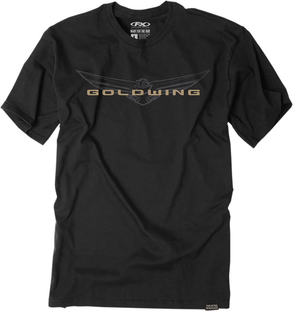 Men's Gold Wing Sketched Tee - Gw Sketched Tee Blk Lg - Click Image to Close