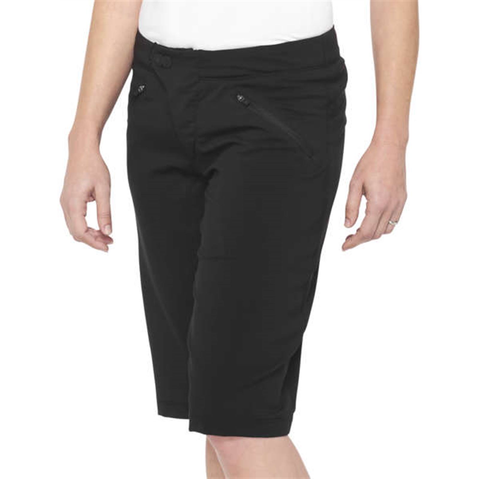 100% Women's Ridecamp Shorts with Liner Black Size S - Click Image to Close