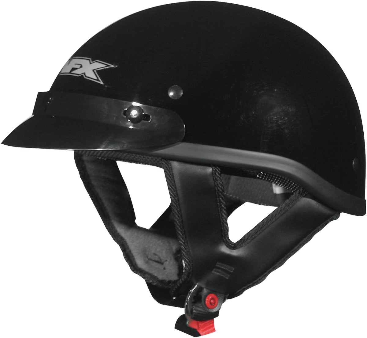 FX-70 Half Helmet Gloss Black 2X-Large - Click Image to Close