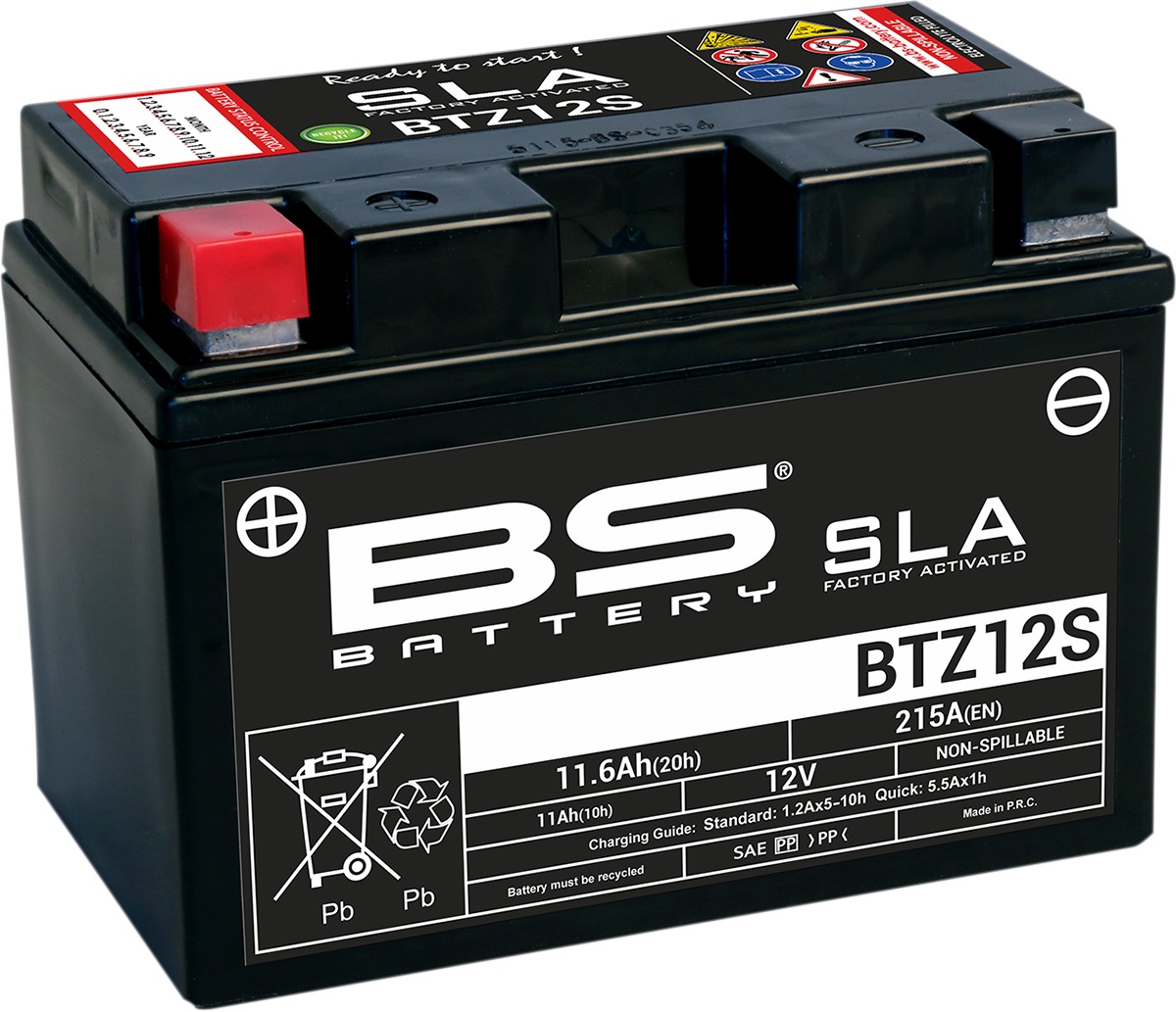 SLA Factory Activated AGM Maintenance Free Battery - Replaces YTZ12S - Click Image to Close