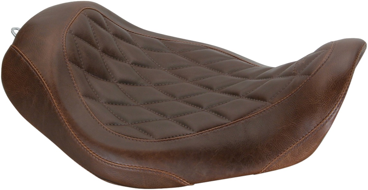 Tripper Diamond Solo Seat Brown Low - For 06-17 Harley Dyna - Click Image to Close