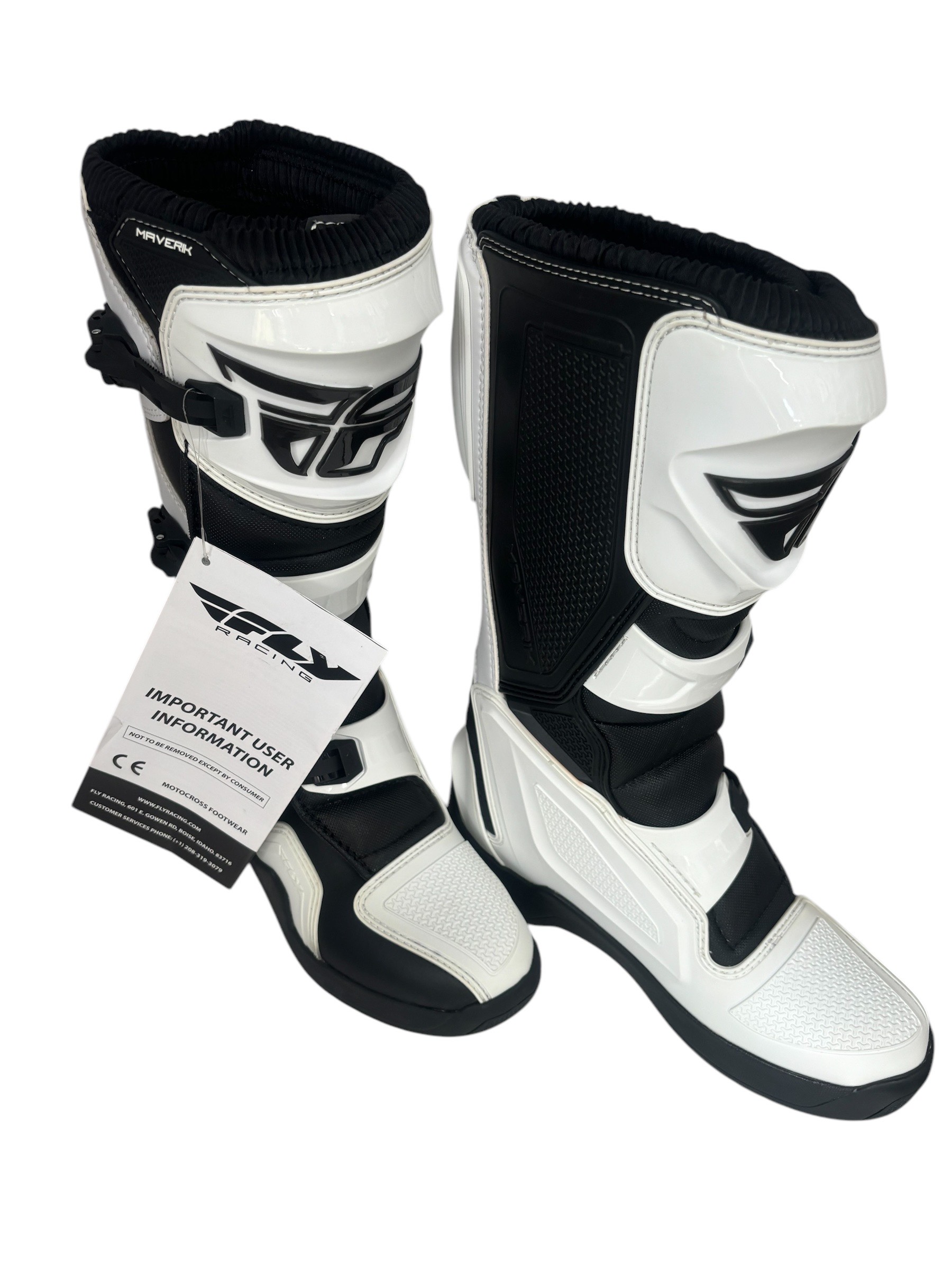 Maverick Boots White/Black US 10 - New Old Stock - Click Image to Close