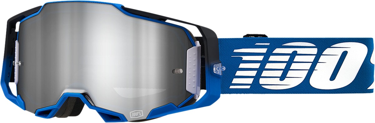 100% Armega Rockchuck Flash Silver Lens Goggles for Adults - Click Image to Close