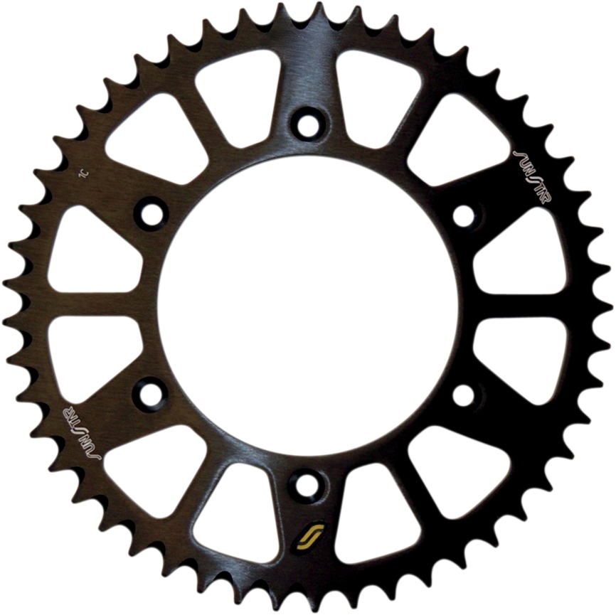 Works Triplestar Aluminum Rear Sprocket 50T - Black - For 85-20 Husq KTM Husaberg - Click Image to Close