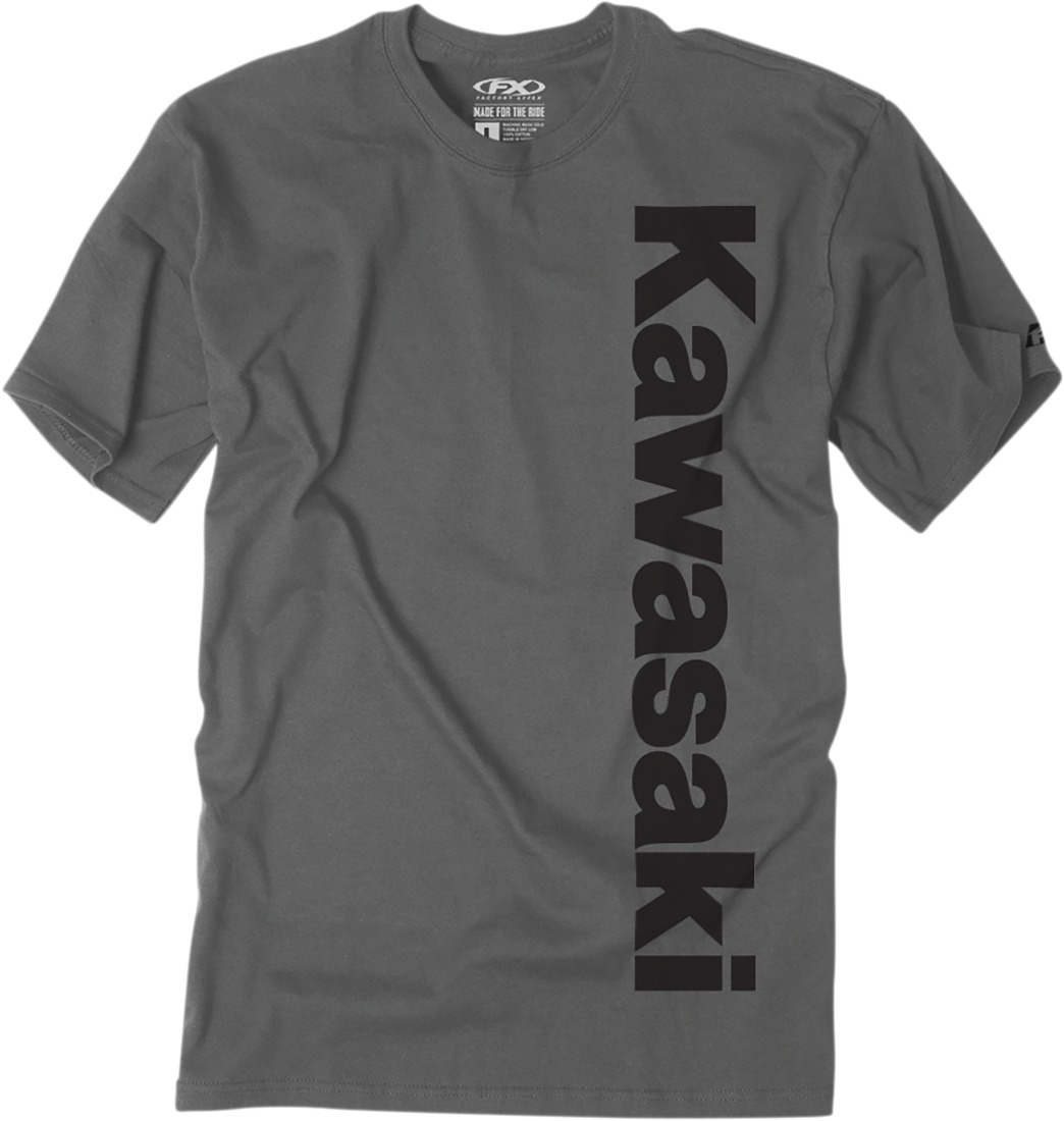 Men's Kawasaki Vertical Tee - Kaw Vertical Tee Cha Md - Click Image to Close