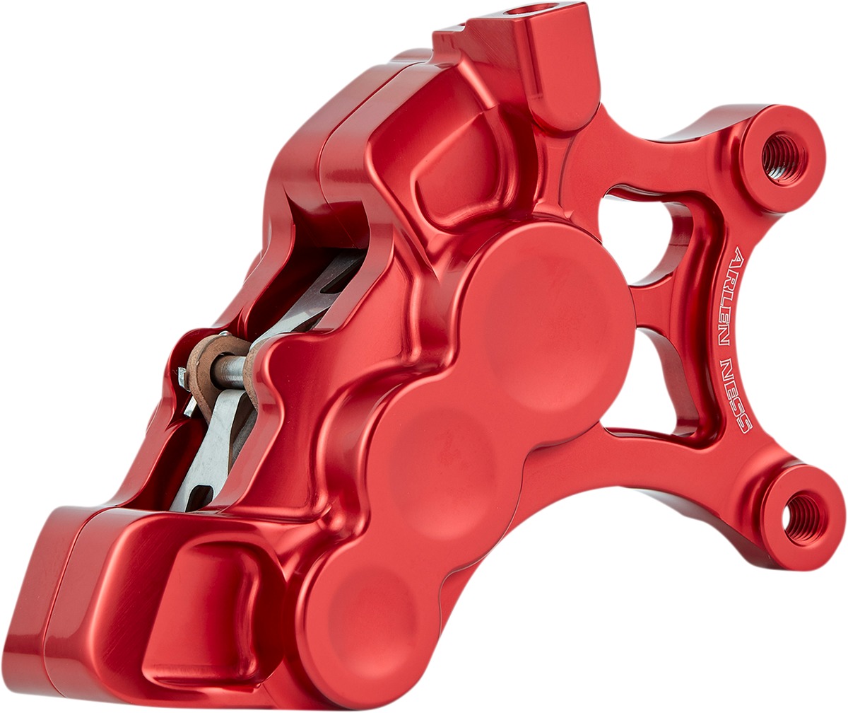 Right Red Tech Brake Caliper 6 Piston 14" - Click Image to Close