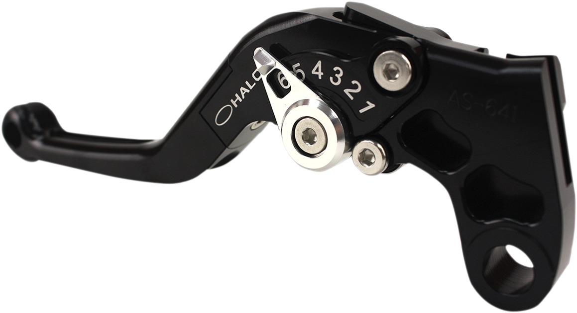 Halo Aluminum Adjustable Folding Clutch Lever - Black - For 2019 Kawasaki ZX6R - Click Image to Close