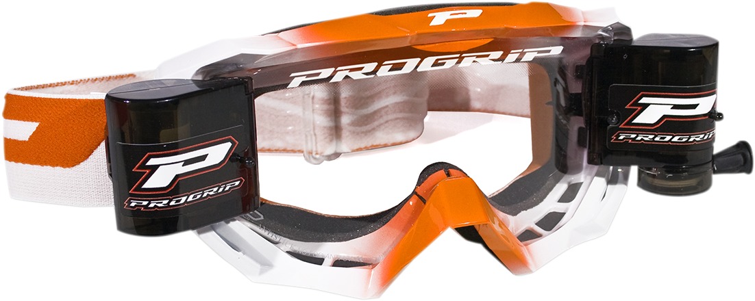 3200 Orange Venom OTG Goggles - Clear Lens w/ Roll-Off System - Click Image to Close