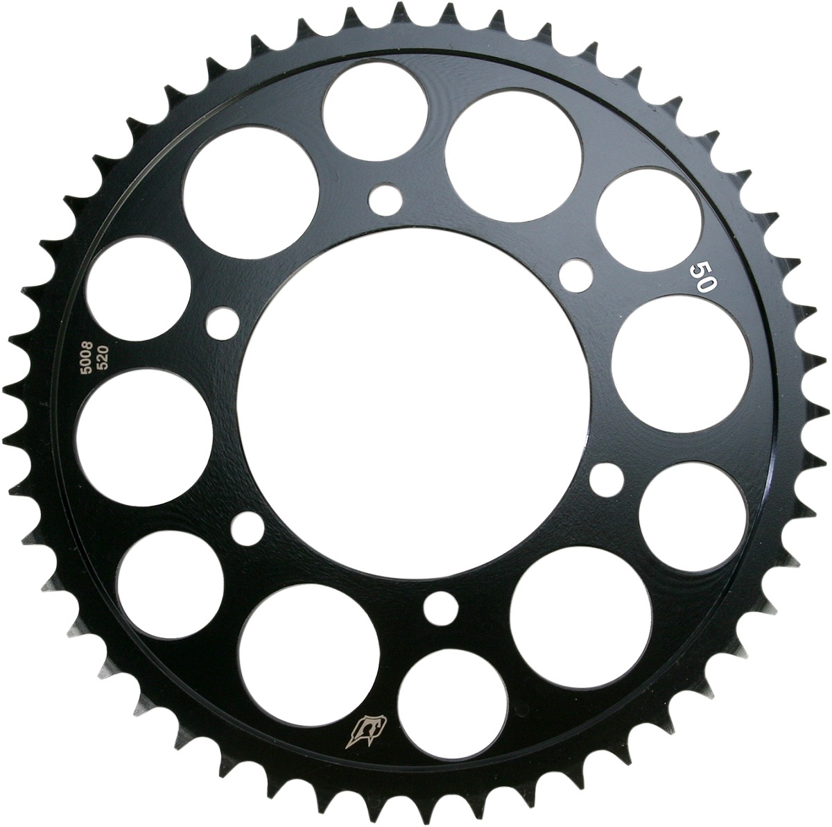 Steel 520 Rear Sprocket 50T - Black - For GSXR FZ1 R1 R6 R7 300 Ninja - Click Image to Close