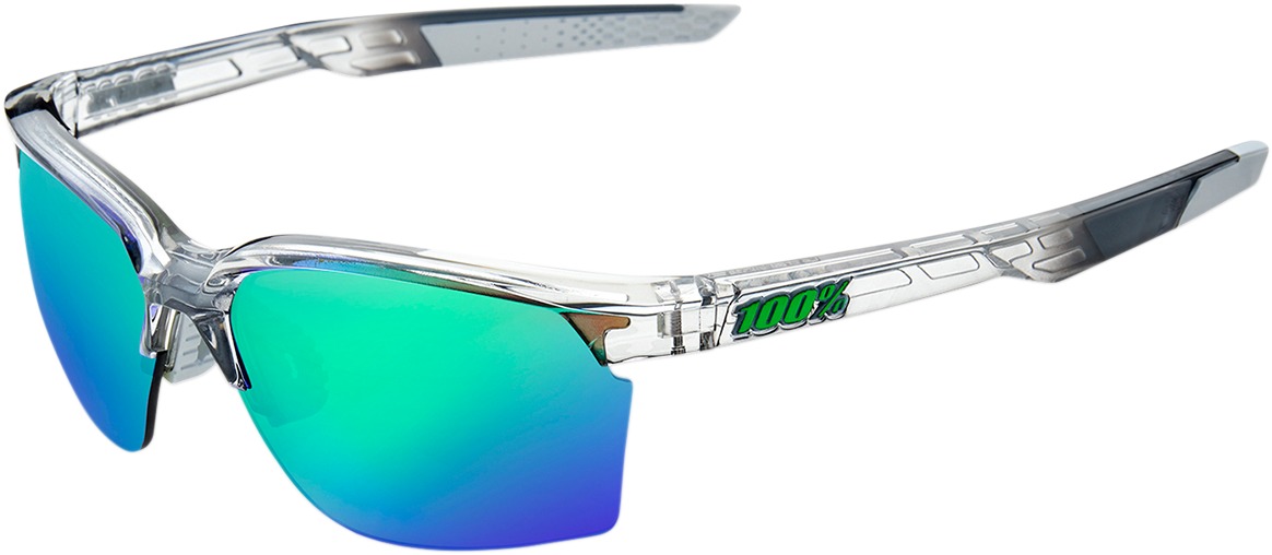 Sportcoupe Sunglasses Gray w/ Green Mirror Lens - Click Image to Close