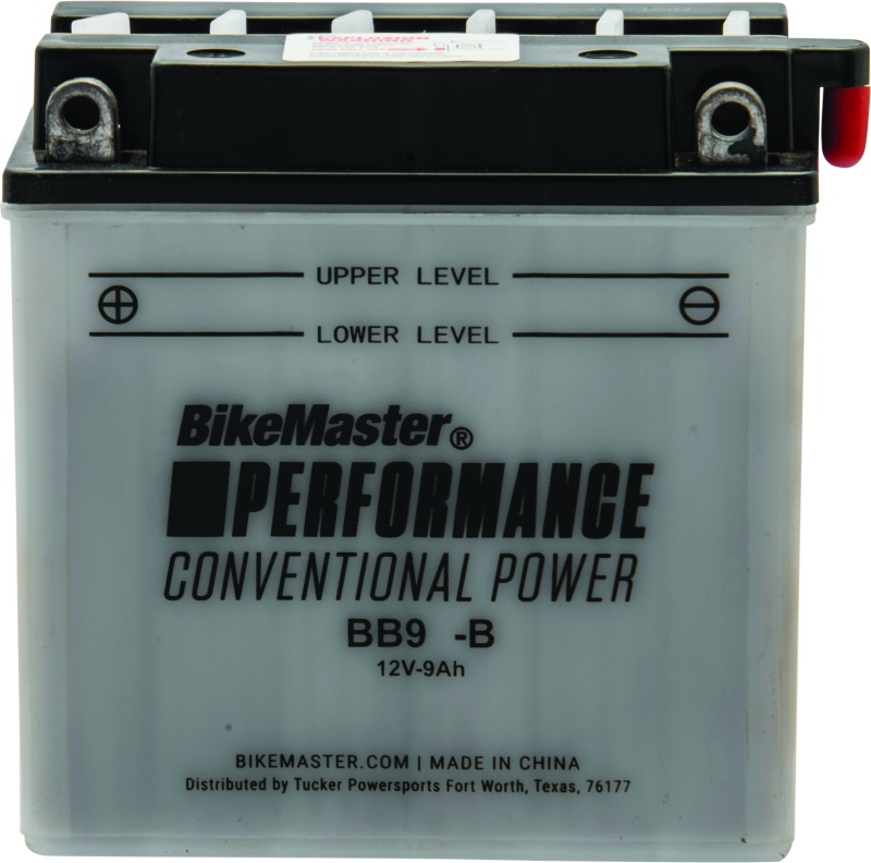 BikeMaster BB9-B Conventional Battery - Replaces YB9-B - Click Image to Close