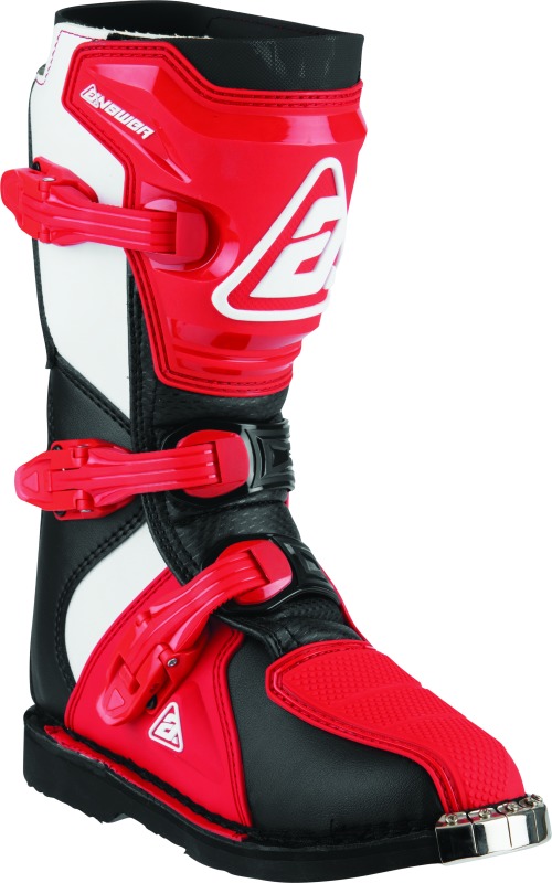 Answer AR1 Boot Black/Red Youth Size 6 - Youth motocross boots in Black/Red, Size 6 - Click Image to Close