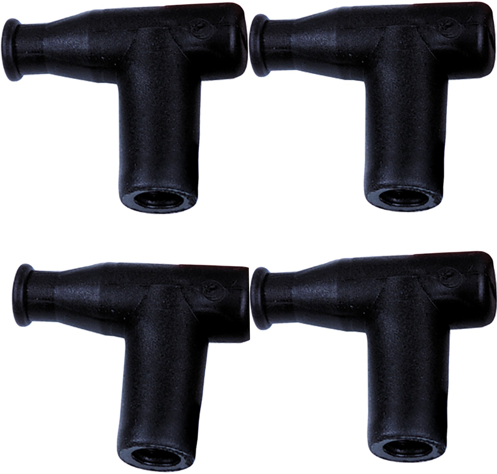 T Type Spark Plug Cap / Boot Black, 5k Ohm 4-Pack - Replaces NGK 8636 & TB05EMA - Click Image to Close