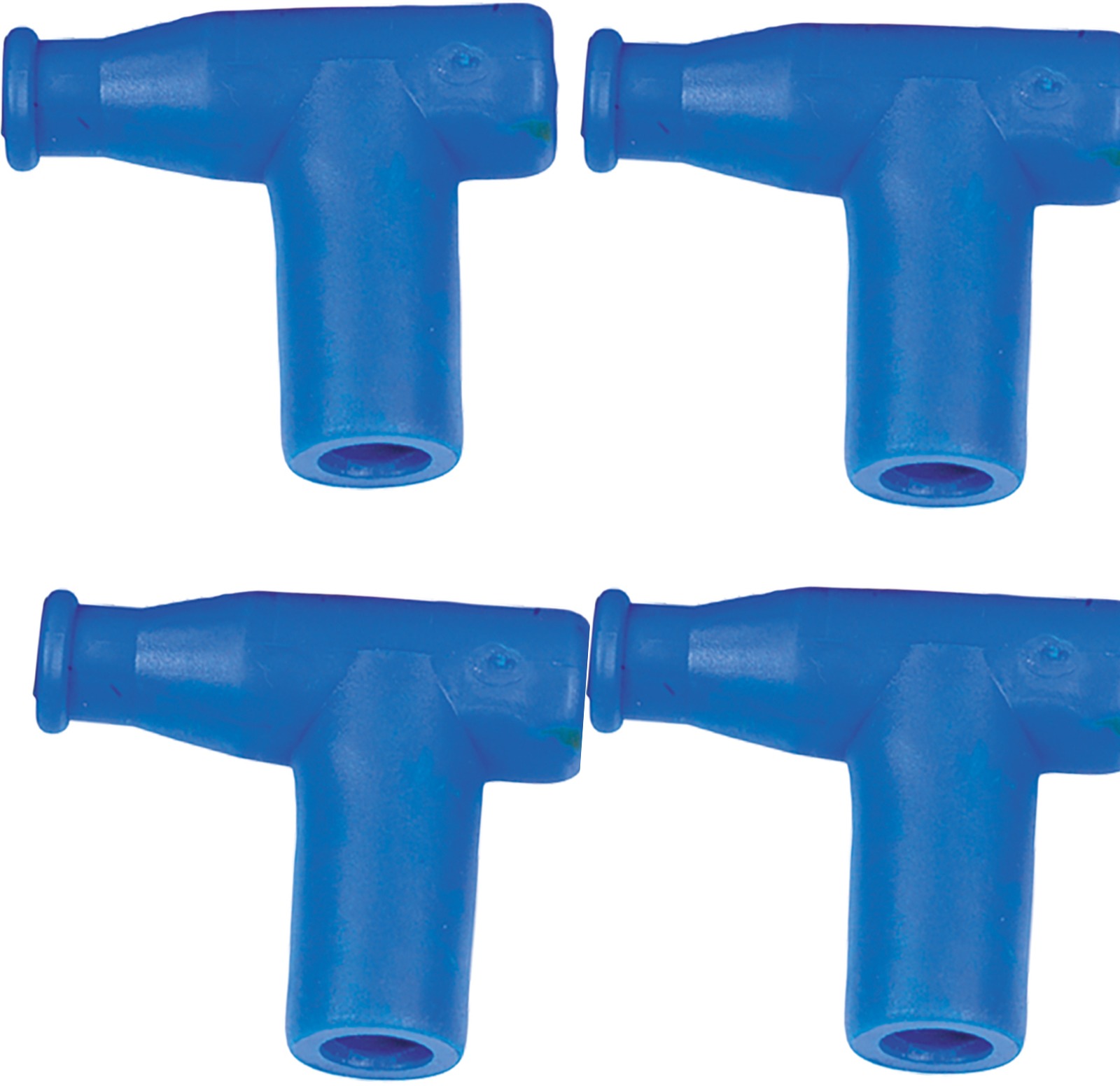 T Type Spark Plug Cap / Boot Blue, 5k Ohm 4-Pack - Replaces NGK 8636 & TB05EMA - Click Image to Close