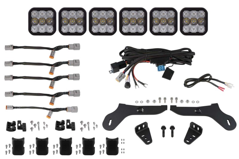 SS5 Grille CrossLink Lightbar Kit - Pro White Combo - For 17-20 Ford Raptor - Click Image to Close