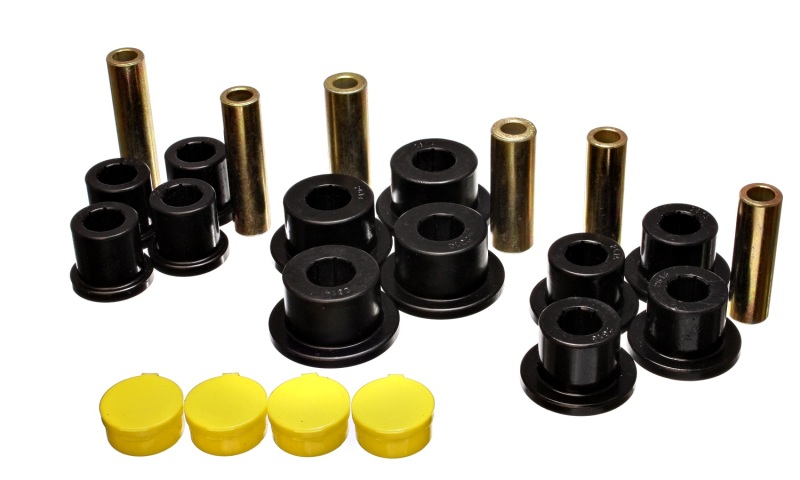 02-05 Dodge Ram 1500 2WD Black Rear Leaf Spring Bushing Set - Click Image to Close