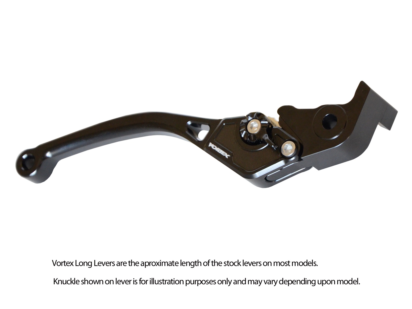 V3 2.0 Black Stock Length Brake Lever - CBR1100XX, 03-07 ST1300, 98-01 VFR800 - Click Image to Close