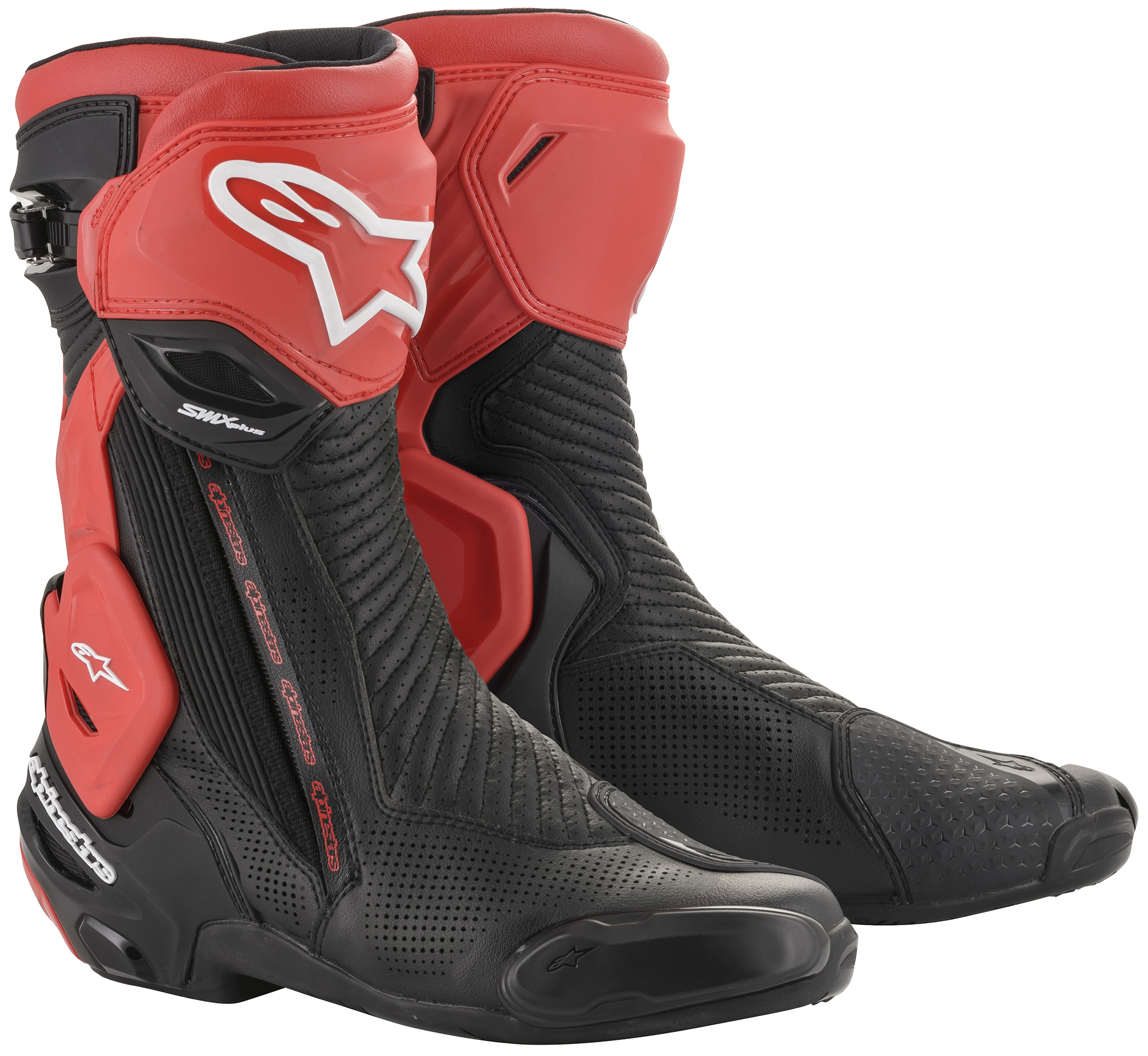 Alpinestars SMX Plus V2 Vented Boots Black/Red Size 45 - For Size 45 Black/Red - Click Image to Close