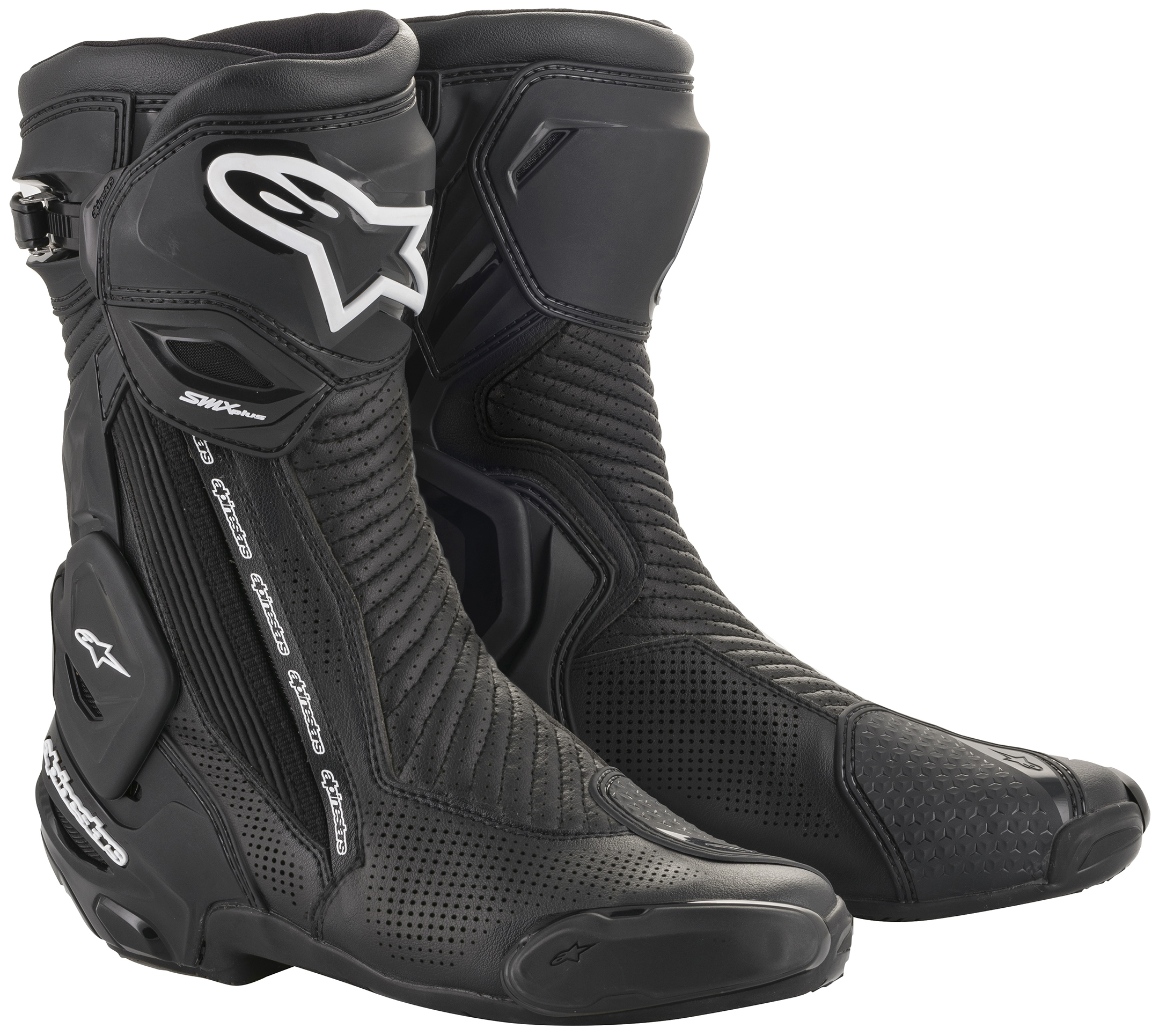 SMX Plus V2 Vented Boots Black Size 48 For Motorcycle Riders - Vented boots, size 48, motorcycle use - Click Image to Close