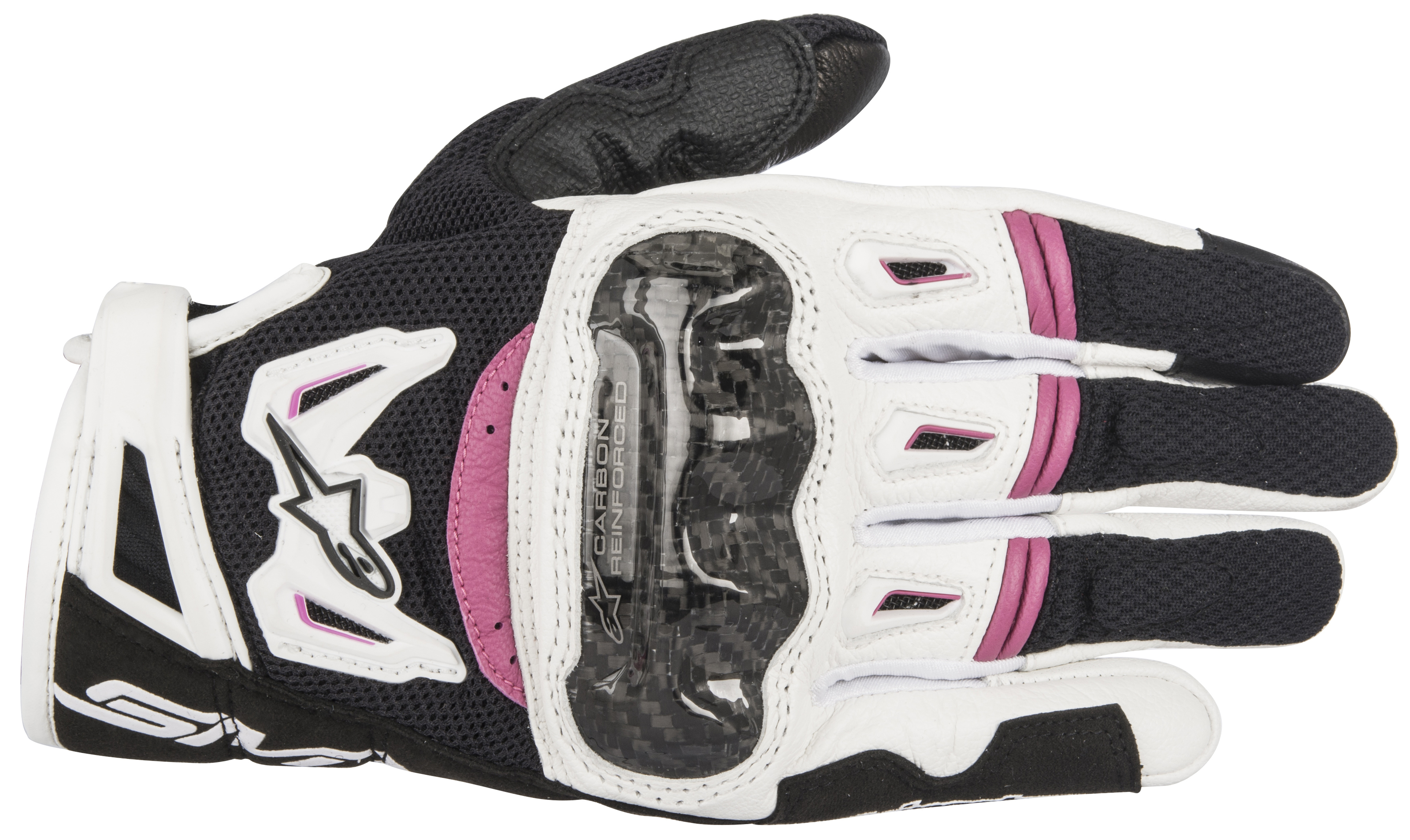 Alpinestars SMX-2 Air V2 Gloves Black/White Fluorescent Yellow - Small - Universal fit motorcycle gloves - Click Image to Close