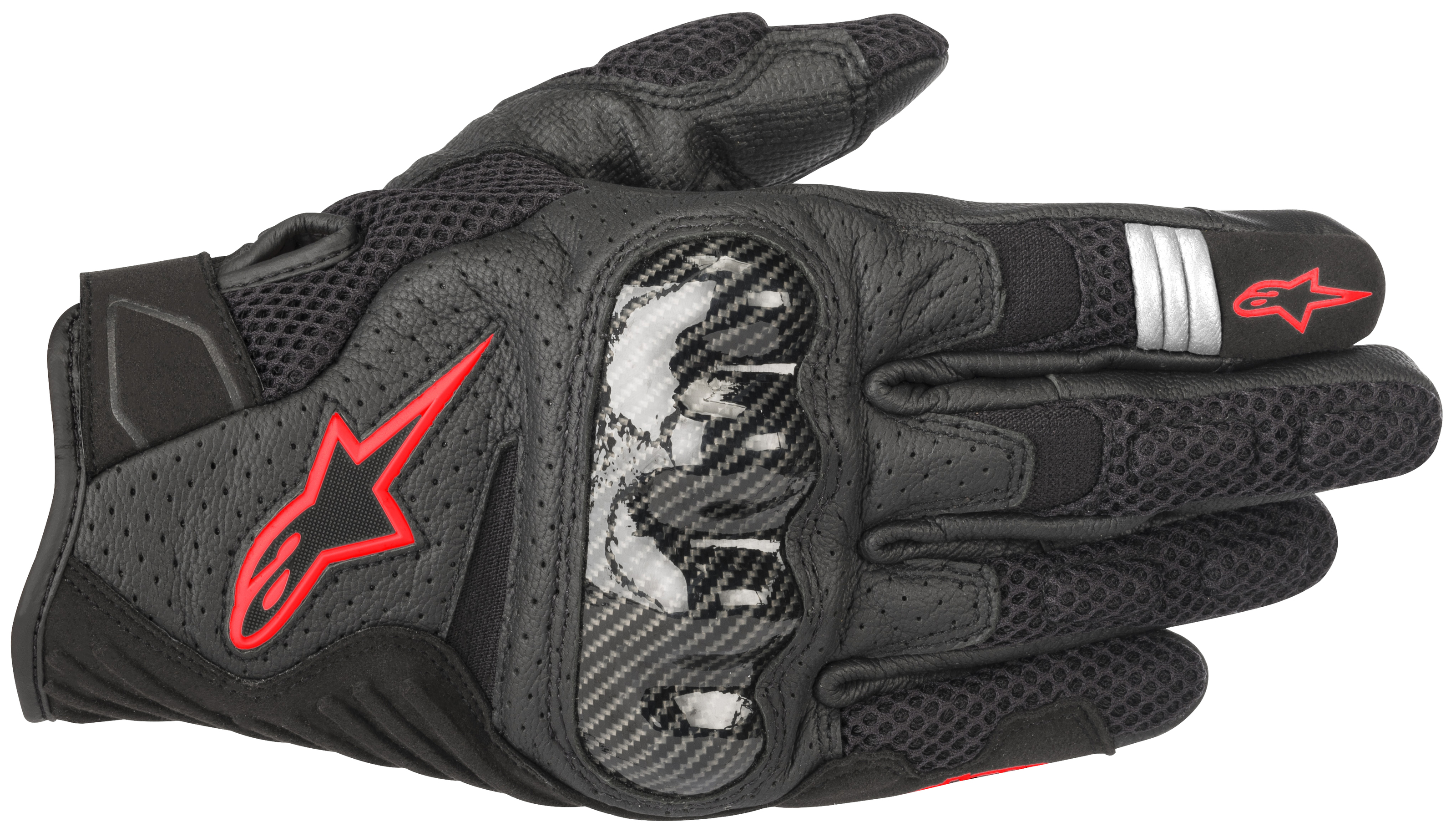 Alpinestars SMX-1 Air V2 Gloves Black/Red For Large - Large fitment, Black/Red - Click Image to Close