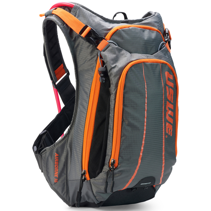 Airborne MTB Hydration Pack 15L - Grey/Orange - Click Image to Close