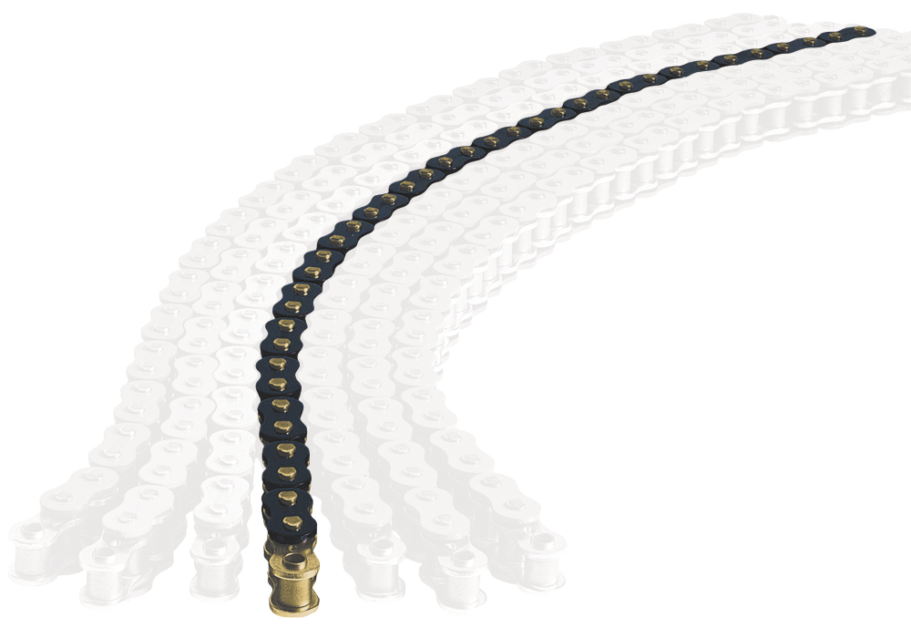 MVXZ2 Series Chain 530X150 Black/Gold - Click Image to Close