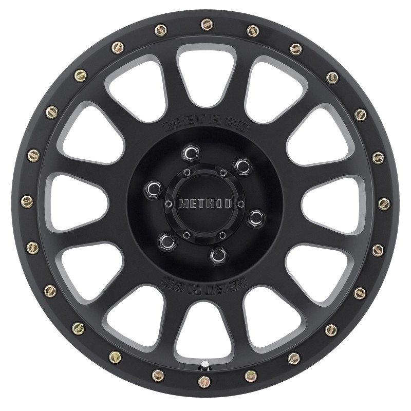 MR305 NV 18x9 0mm Offset 6x5.5 108mm CB Matte Black Wheel - Click Image to Close