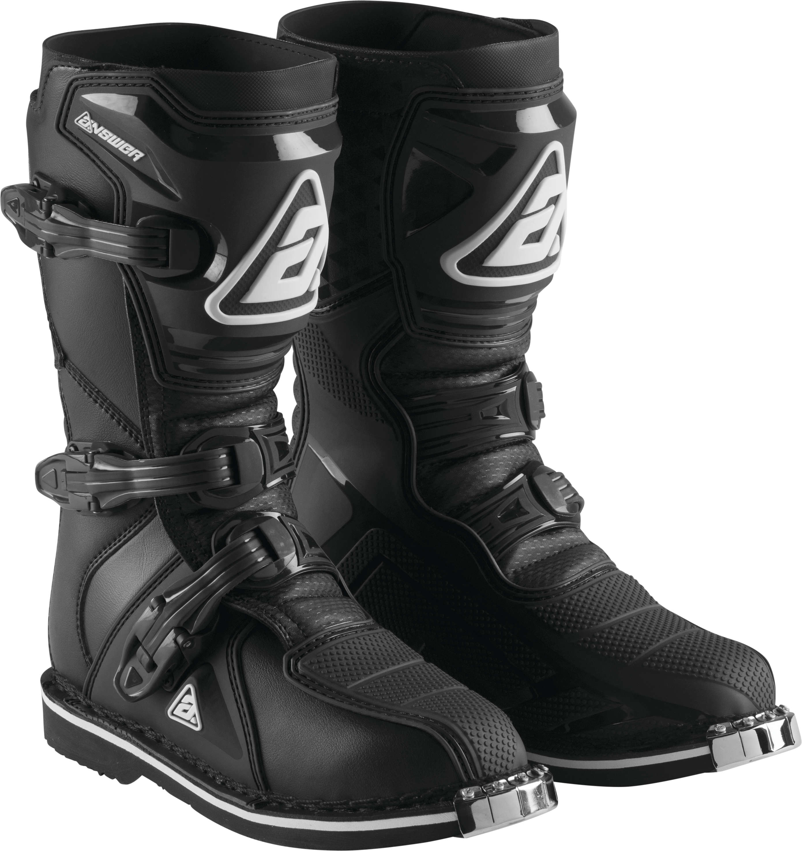 AR1 MX Boots Black Youth Size 1 - Click Image to Close