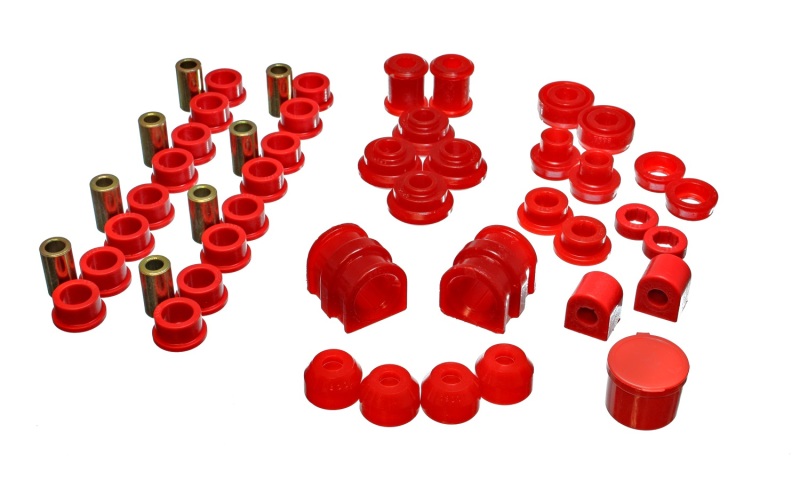 91-02 Saturn S Series Coupe/Sedan/Wagon Red Hyper-Flex Master Bushing Set - Click Image to Close