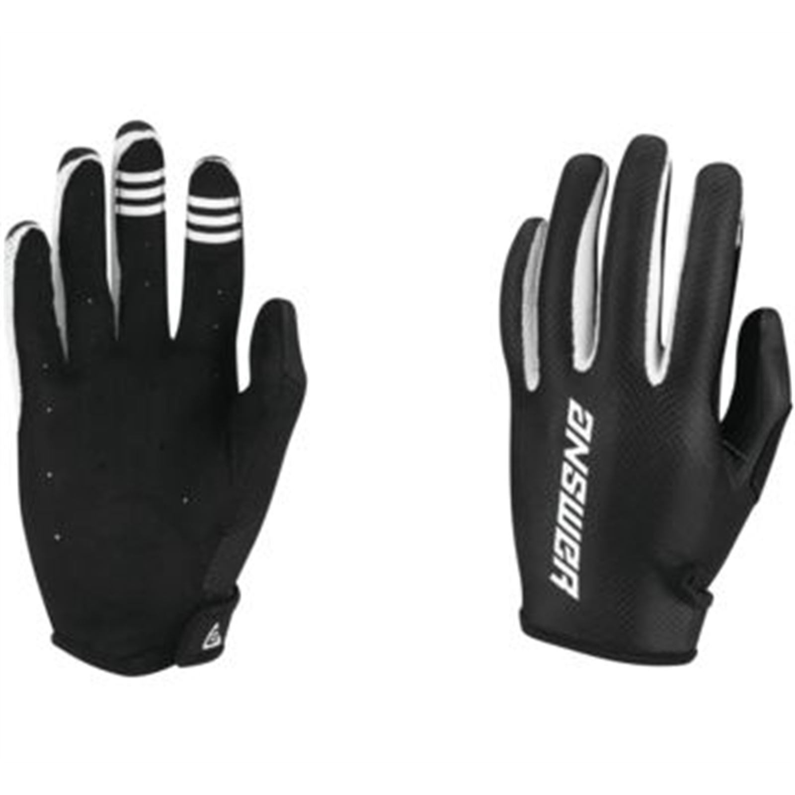 Answer Ascent Glove Black/White Womens - XL - Click Image to Close