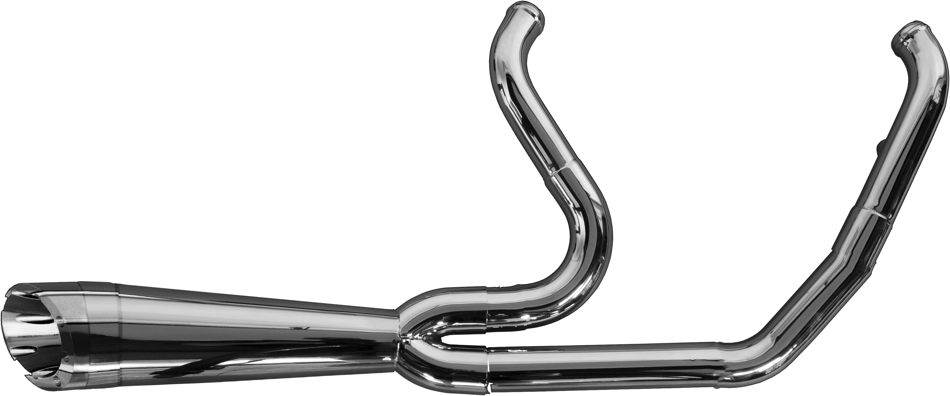 Comp-S 2-1 Turnout Polished Full Exhaust - For 08-16 HD FLH FLT - Click Image to Close