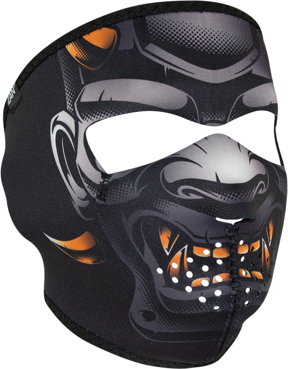 Full-Face Neoprene Mask - Face Mask Neo Horned Demon - Click Image to Close