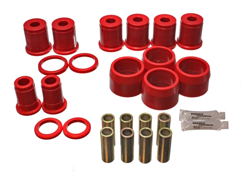 Rear Control Arm Bushings w/Thrust Washers - Red by Energy Suspension - Click Image to Close