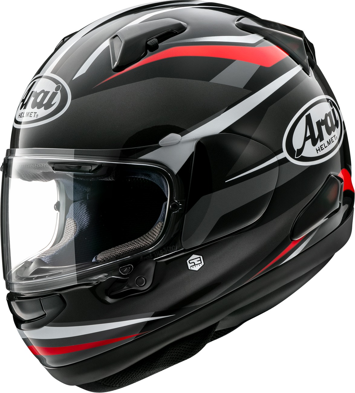 Arai Quantum-X Ray Helmet Black 2XL - Full-face helmet with Ray graphic - Click Image to Close