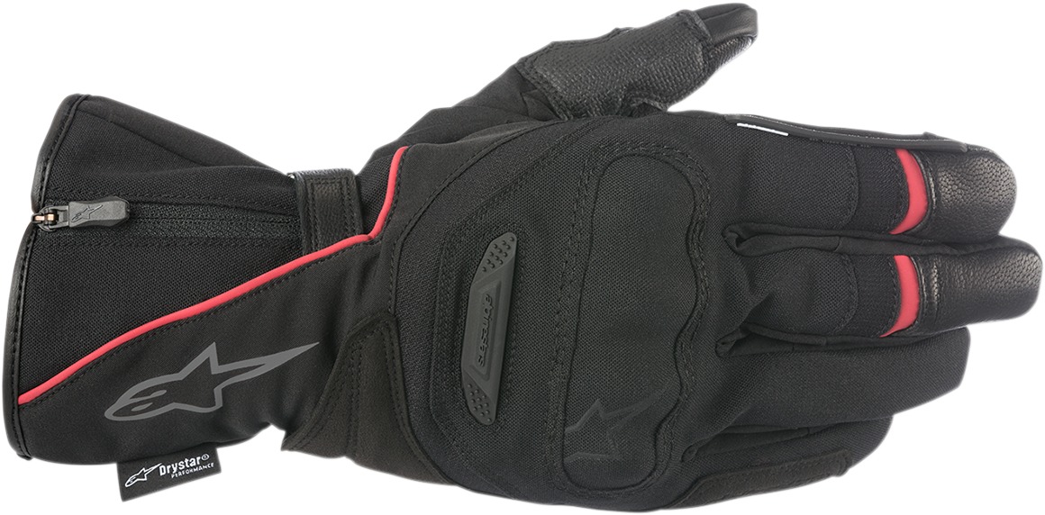 Primer Drystar Leather Street Riding Gloves Black/Red 3X-Large - Click Image to Close