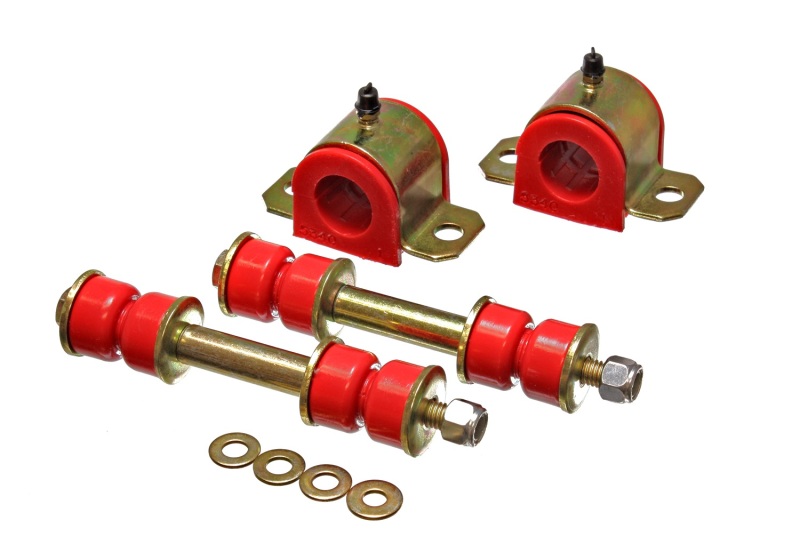 Red 25mm Front Sway Bar Bushing Set - For 95-00 Toyota Pickup 2WD (Exc T-100/Tundra) - Click Image to Close