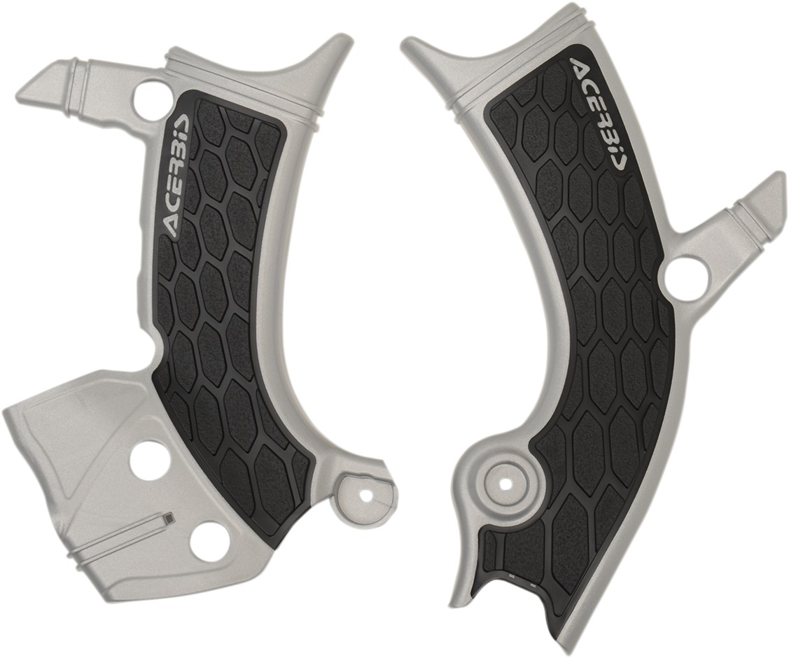 X-Grip Frame Guards Silver/Black - For 18-24 Yamaha WR/YZ 250/450 F/FX - Click Image to Close