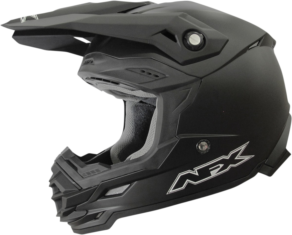 FX-19R Full Face Offroad Helmet Matte Black Small - Click Image to Close