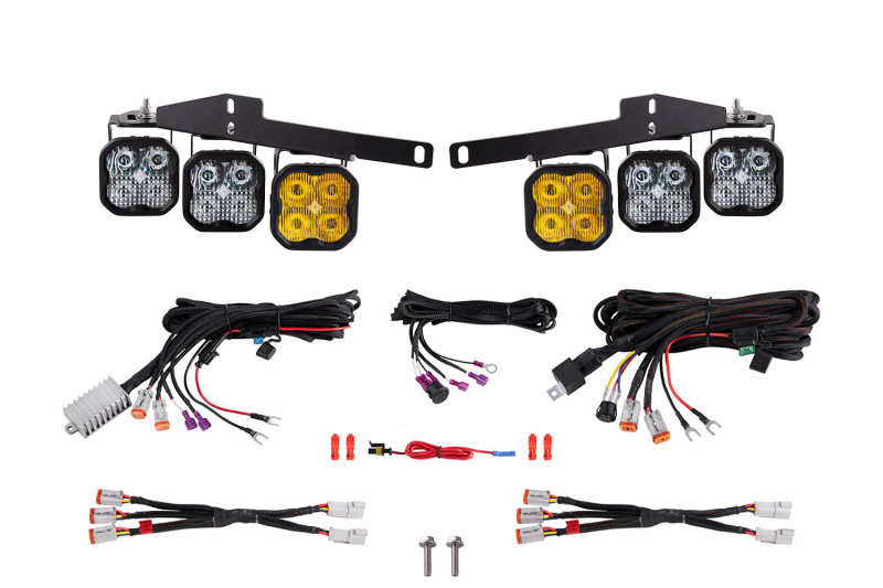 17-20 Ford Raptor SS3 LED Fog Light Kit - Yellow Sport - Click Image to Close