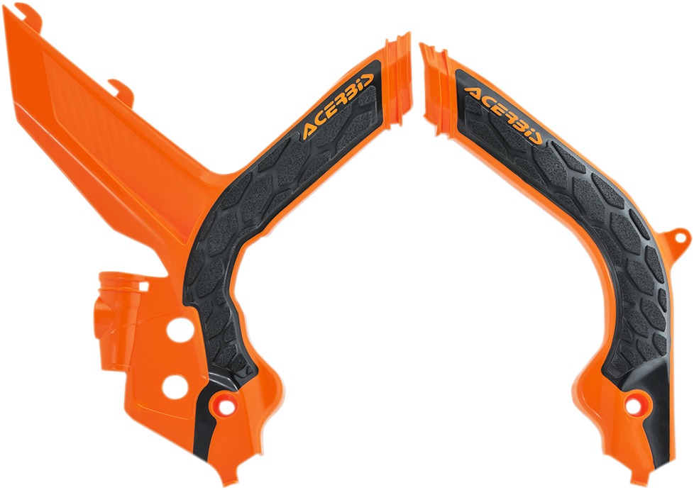 X-Grip Frame Guards Orange/Black - For 20-23 KTM 150-500 EXC XCW - Click Image to Close