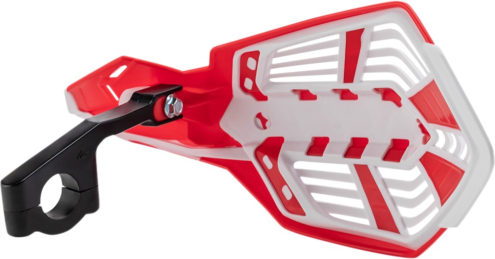 X-Future Handguards - Red & White - w/ Universal Bar Mount Kit - Click Image to Close