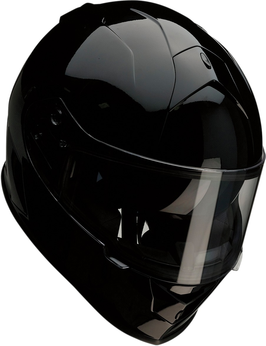 Warrant Solid Full Face Street Helmet Gloss Black 2X-Large - Click Image to Close