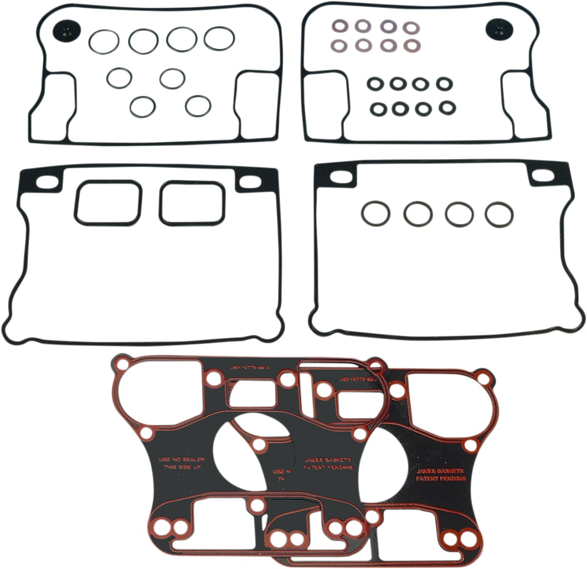 Rubber rocker box gasket kit - for 92-99 Evolution Big Twin - Click Image to Close