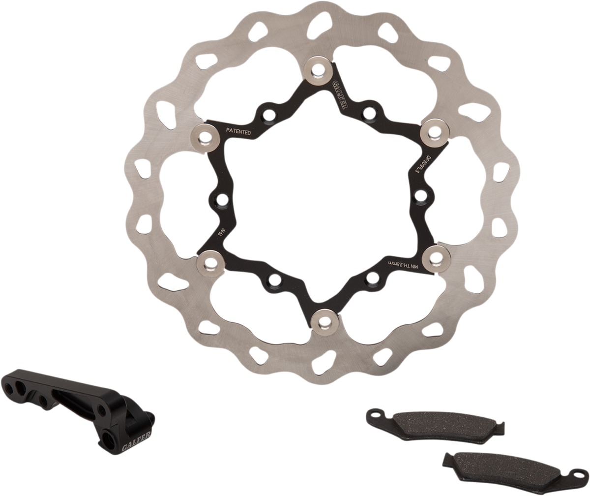 Oversize Wave Floating Brake Rotor Kit - For Suzuki DRZ400 RM125/250 - Click Image to Close