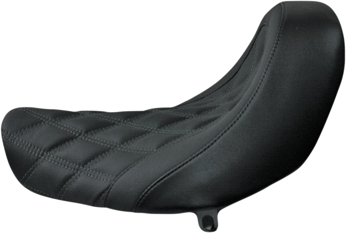 Weekday Diamond Solo Seat - Black - For 08-11 Harley FXCW Rocker - Click Image to Close