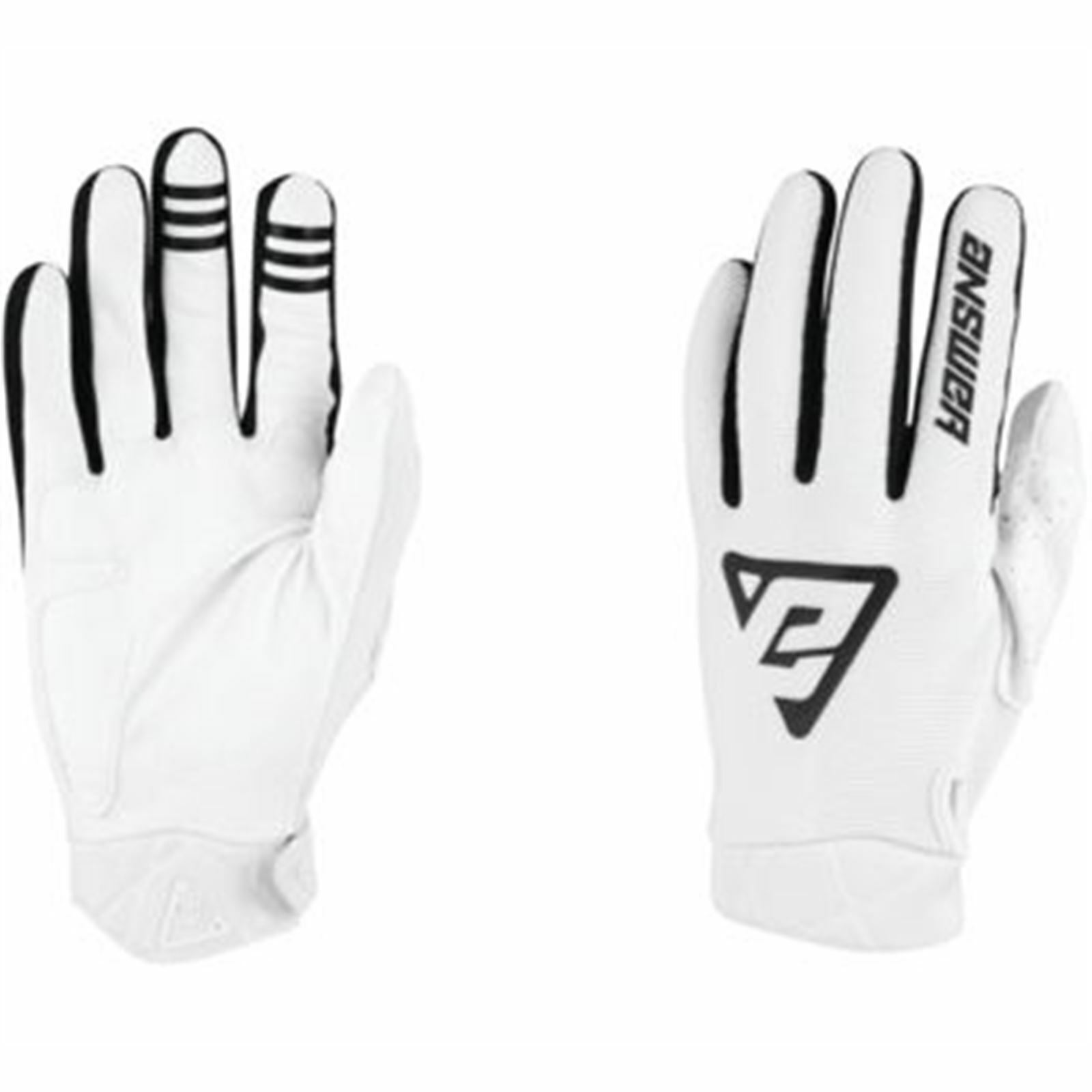 Answer Peak Glove White/Black Youth - Large - Click Image to Close