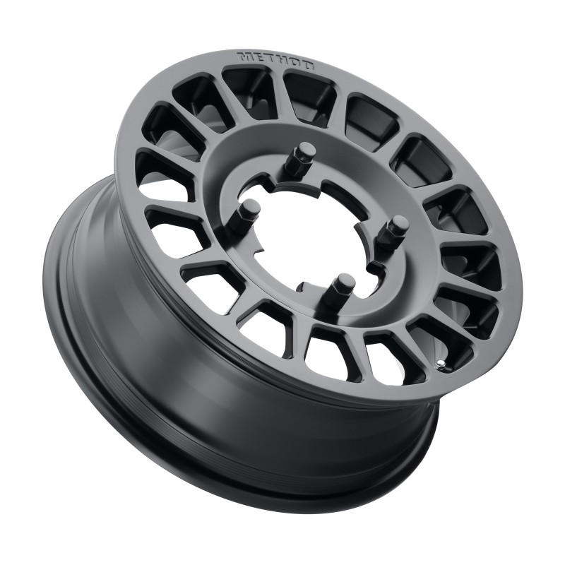 MR407 Bead Grip 15x6 / 5+1/51mm Offset / 5x4.5 / 77mm CB Matte Black Wheel - Click Image to Close